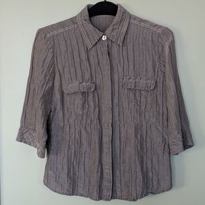 Tazee Silk Linen Blend Blouse